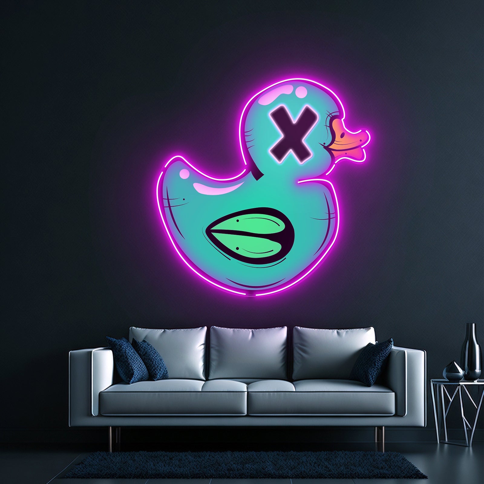 Bad Duck Custom Led Signs Artwork For Sale - LED neon sign close-up detail
