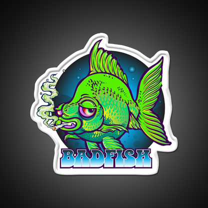 Bad Fish Hemp Inspired Green Leaf Led Neon Sign Rgb Color - LED neon sign view 11