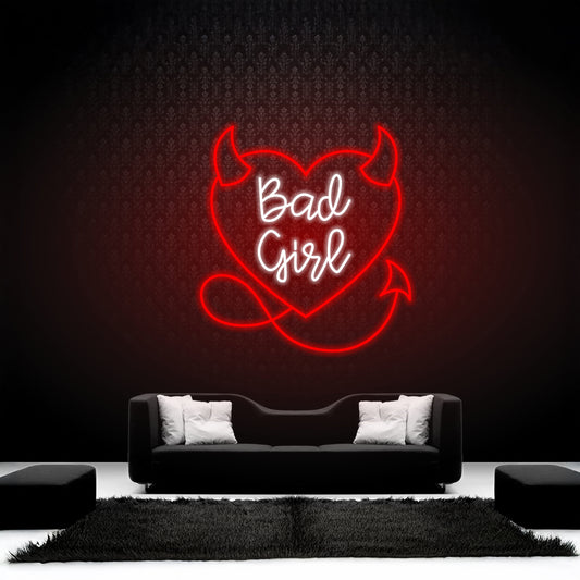 Bad Girl Led Sign Room Decor