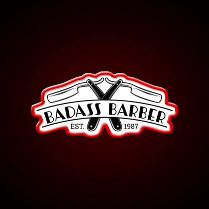 Badass Barber Shop Haircut Led Neon Sign - Shineneon