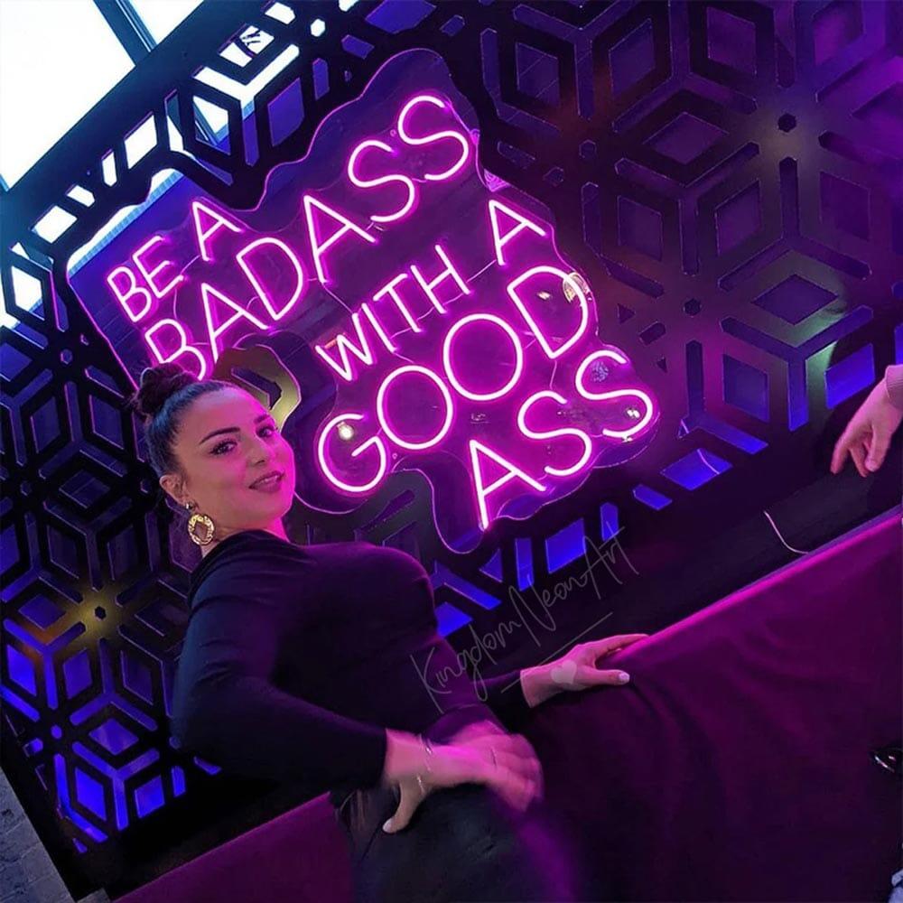 Badass Good Ass Bright Pink Led Neon Sign Home Decor | Shineneon