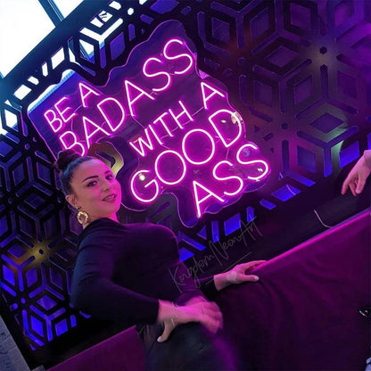 Badass Good Ass Bright Pink Led Neon Sign Home Decor | Shineneon