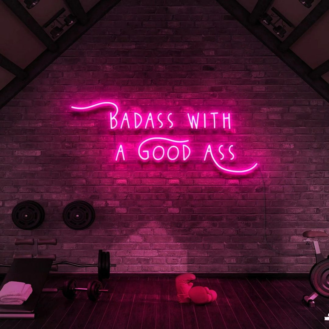 Badass With A Good Ass Led Sign Business Neon Sign