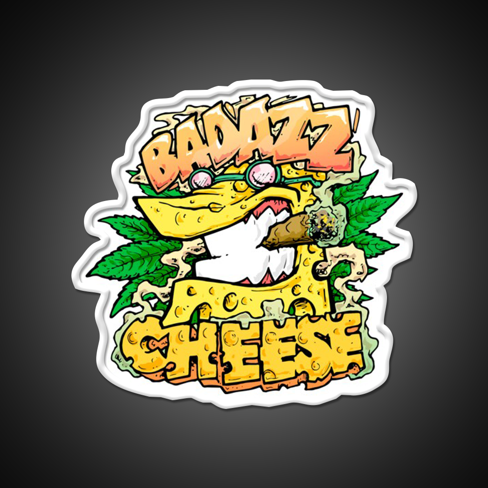 Badazz Cheese Cannabic Hemp Inspired Green Leaf Led Neon Sign Rgb Color - LED neon sign view 11