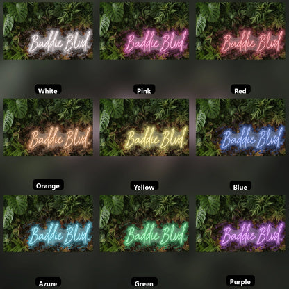 Baddie Blud LED Neon Sign - 05 Color Grid
