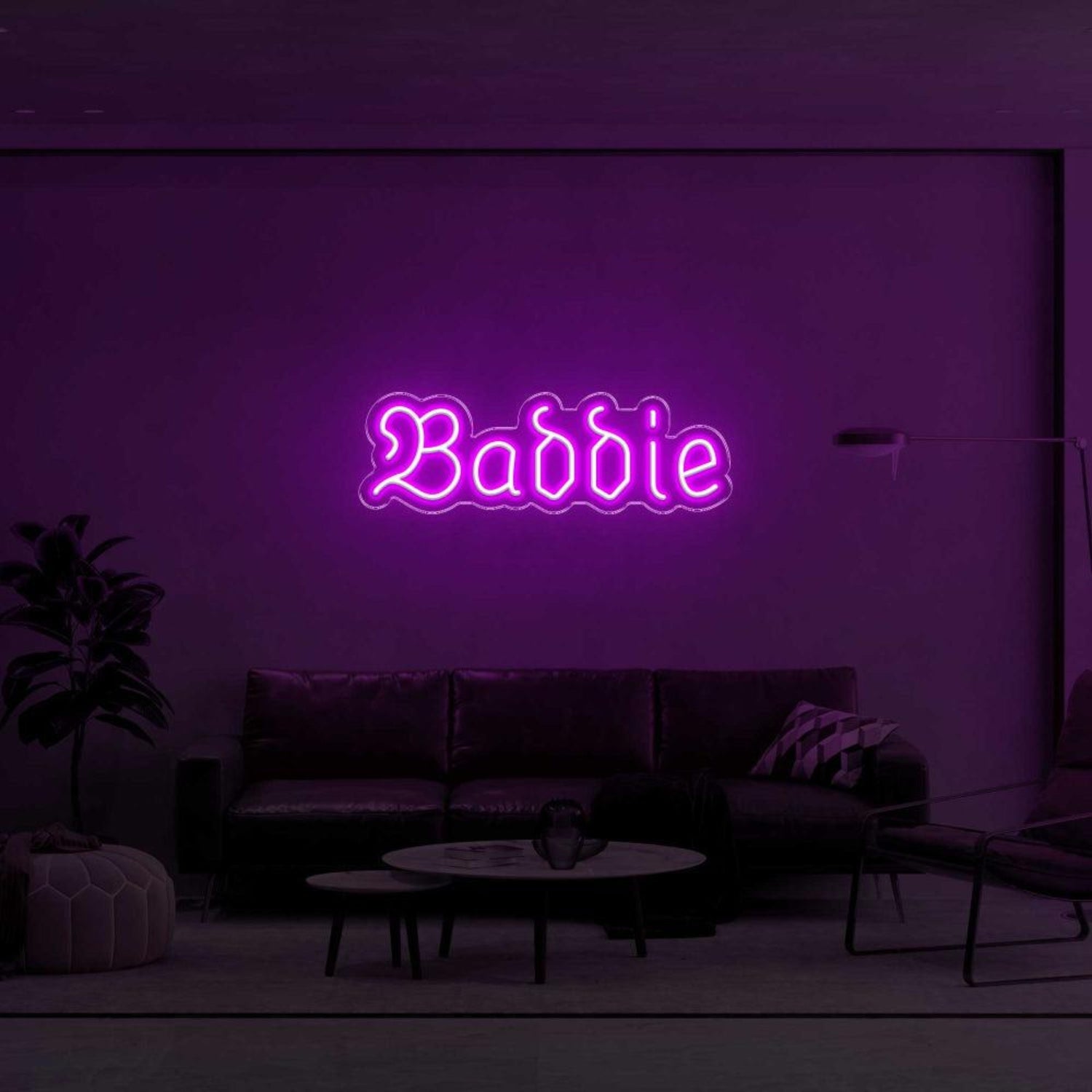 Baddie Green Bold Outline Led Neon Sign For Modern Home Decor | Shineneon
