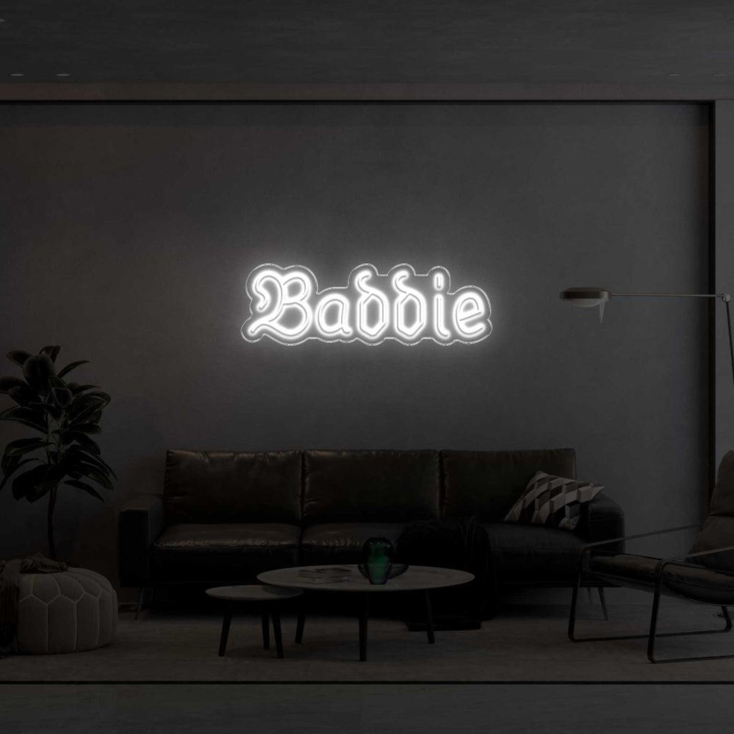 Baddie Green Bold Outline Led Neon Sign For Modern Home Decor | Shineneon