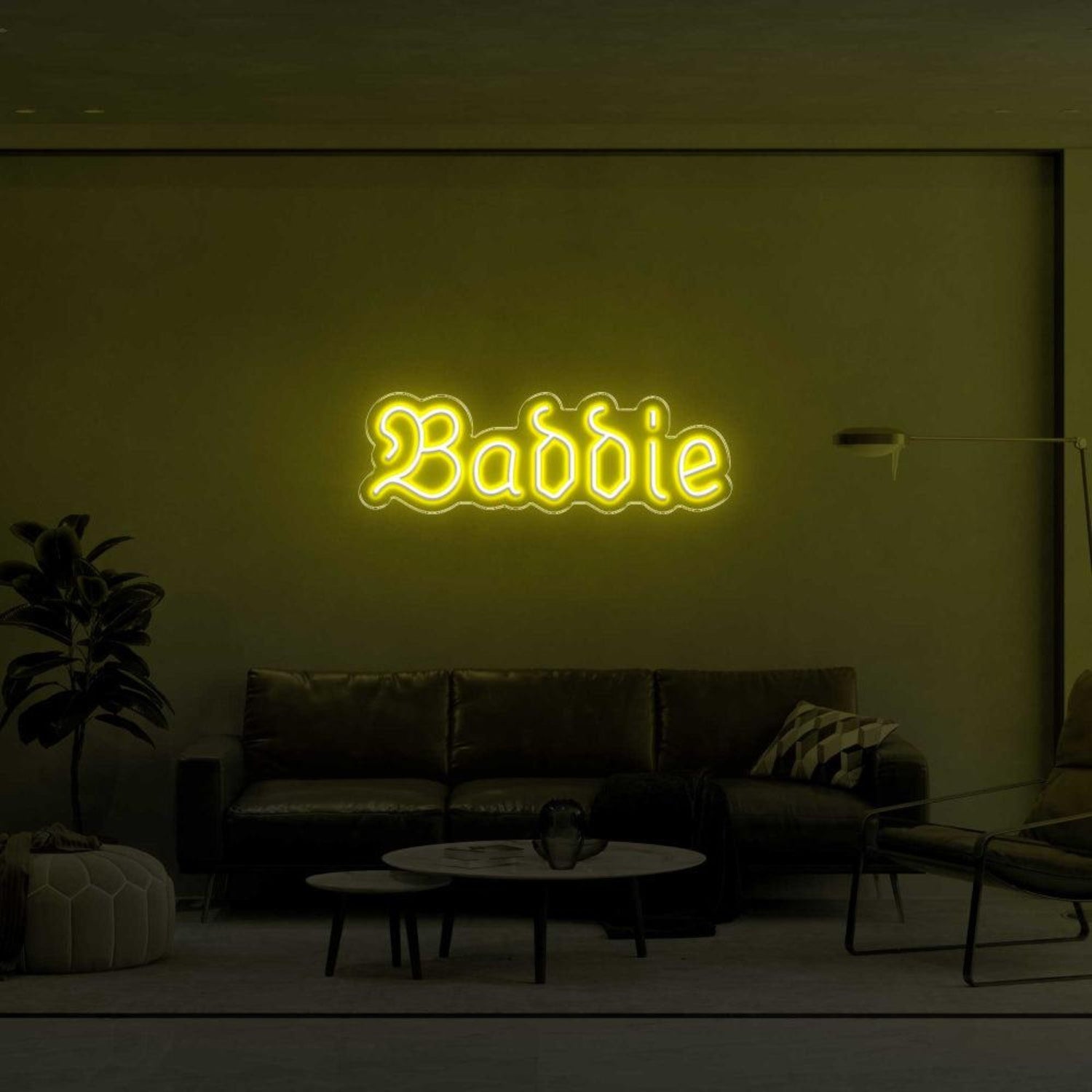 Baddie Green Bold Outline Led Neon Sign For Modern Home Decor | Shineneon