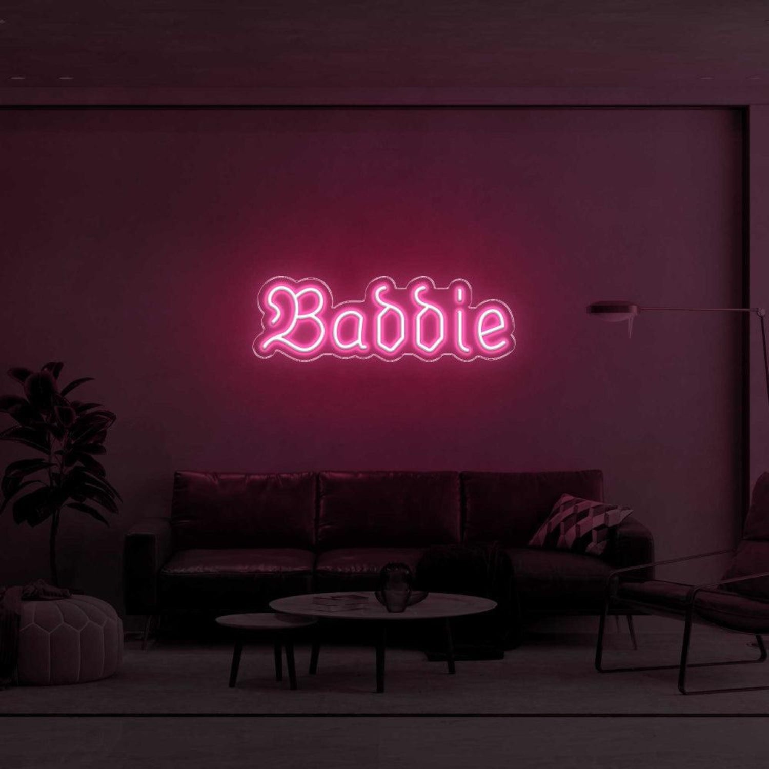 Baddie Green Bold Outline Led Neon Sign For Modern Home Decor | Shineneon