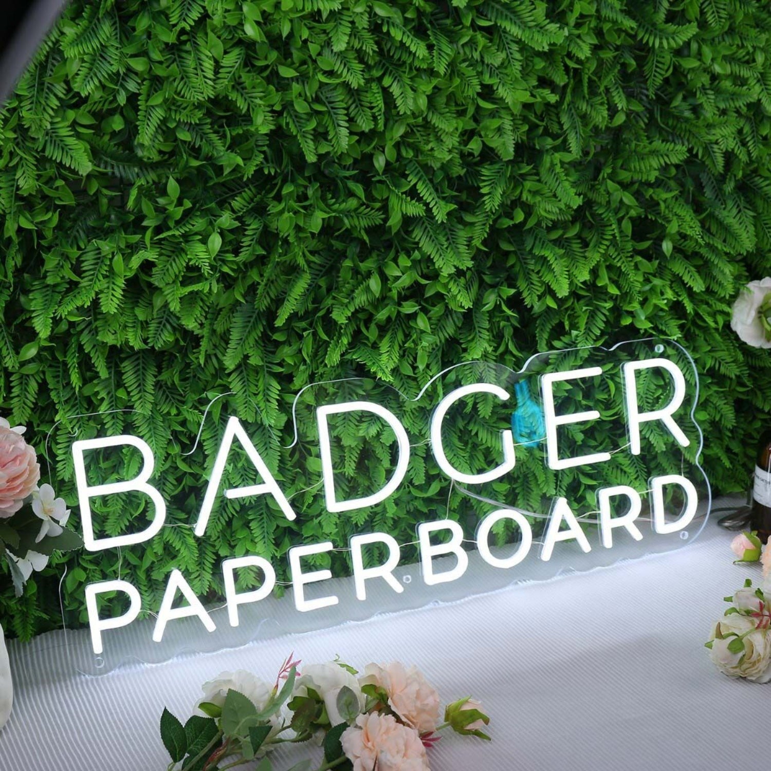 Badger Paperboard White Led Neon Sign - Shineneon