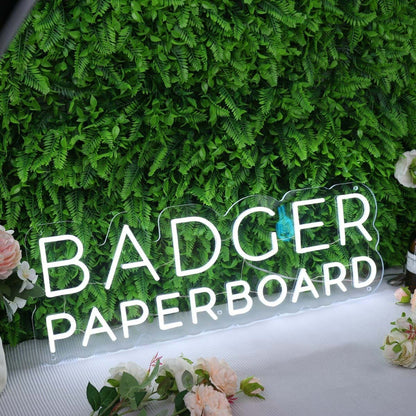 Badger Paperboard White Led Neon Sign - Shineneon