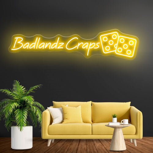 Badlandz with dice Custom Neon Sign - Shineneon