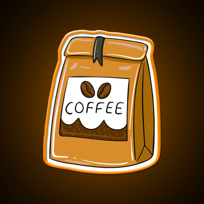 Bag Of Coffee Beans Cafe Led Neon Sign Espresso Bar Art Rgb Color