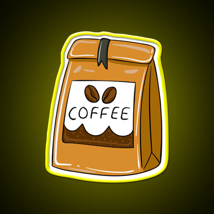 Bag Of Coffee Beans Cafe Led Neon Sign Espresso Bar Art Rgb Color - Shineneon