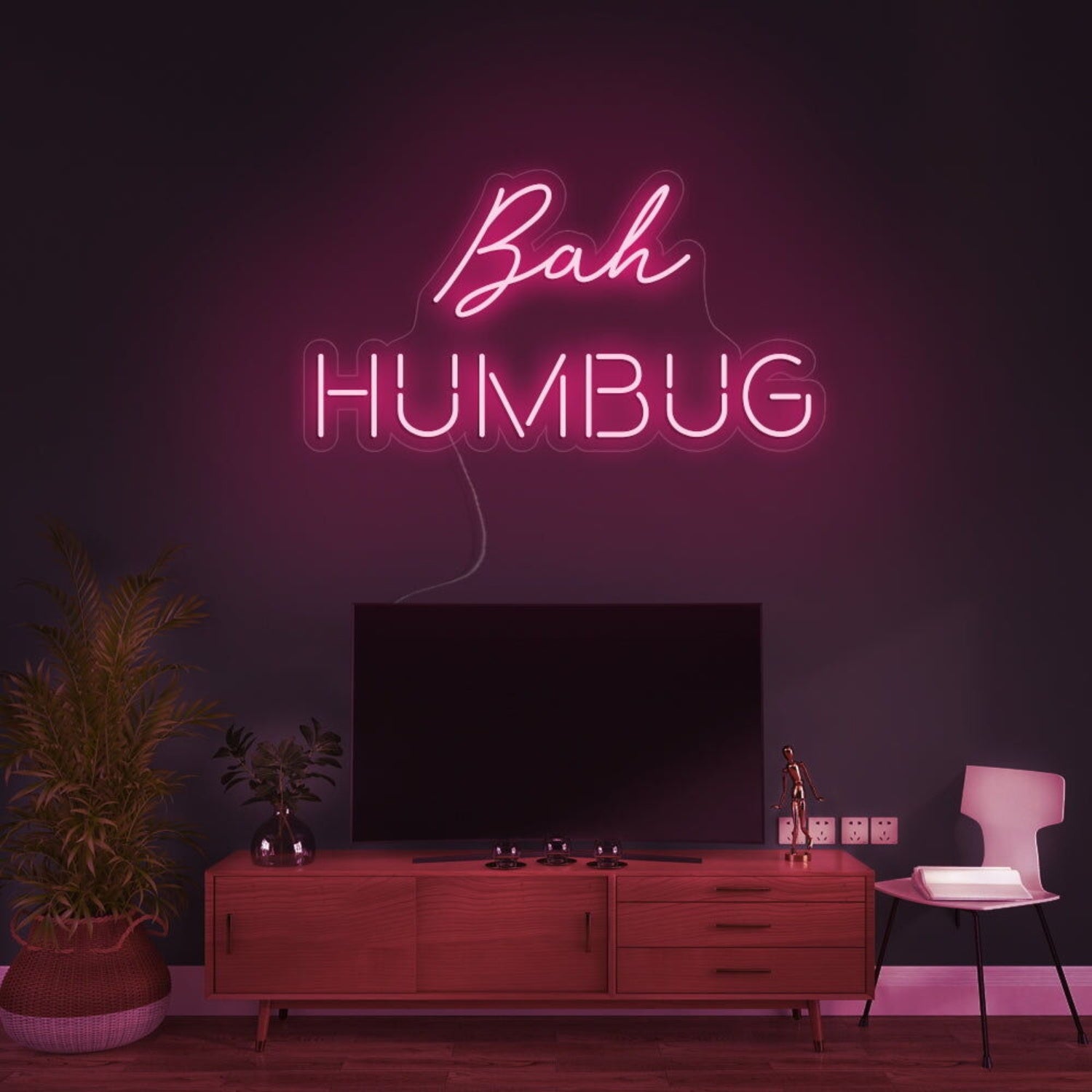 Bah Humbug Led Neon Sign For Humorous And Holiday Themes | Shineneon