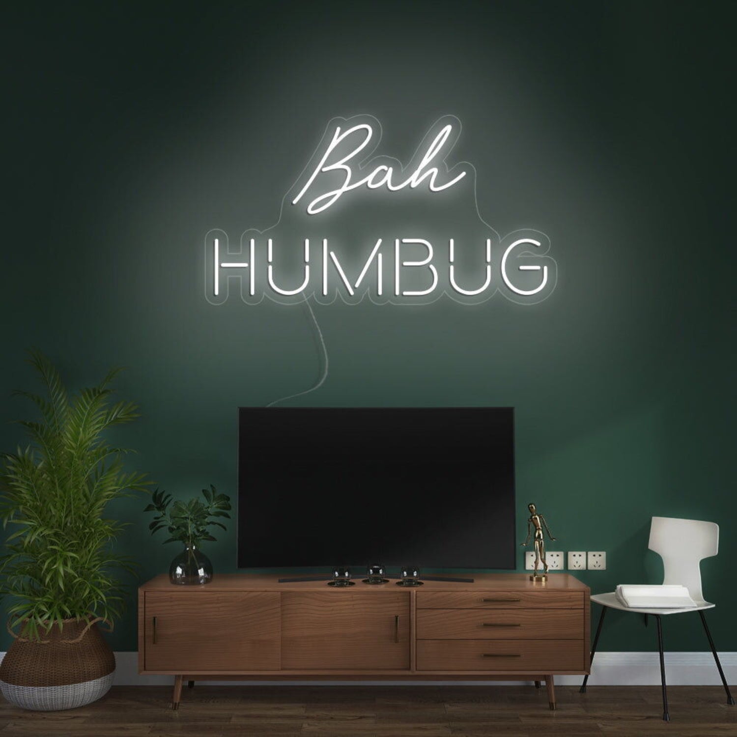 Bah Humbug Led Neon Sign For Humorous And Holiday Themes | Shineneon