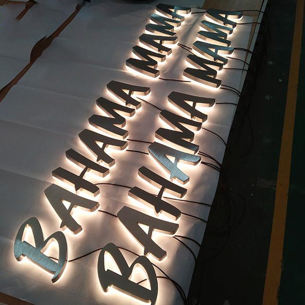 Bahama Mama 3D Backlit Letters Stainless Steel Business Metal Led Sign - Shineneon