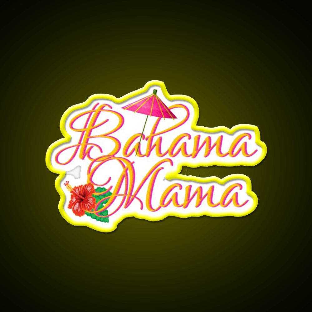 Bahama Mama Cocktail Bar Decor Led Neon Sign Neon Party Sign Rgb Color - Shineneon