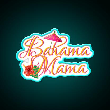 Bahama Mama Cocktail Bar Decor Led Neon Sign Neon Party Sign Rgb Color - Shineneon