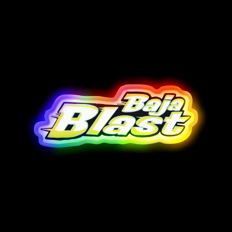 Baja Blast Fast Food Led Neon Sign For Burger Place Rgb Color - LED neon sign close-up detail