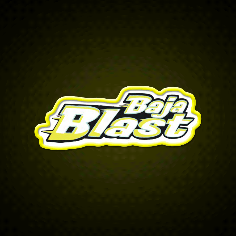 Baja Blast Fast Food Led Neon Sign For Burger Place Rgb Color - Custom LED neon sign front view