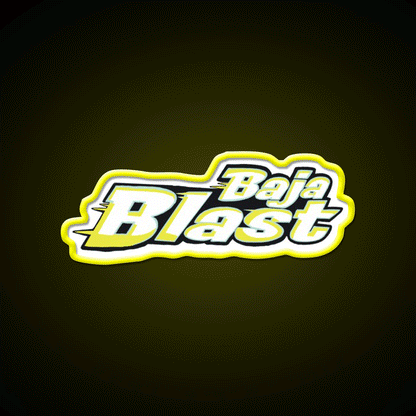 Baja Blast Fast Food Led Neon Sign For Burger Place Rgb Color - Custom LED neon sign front view
