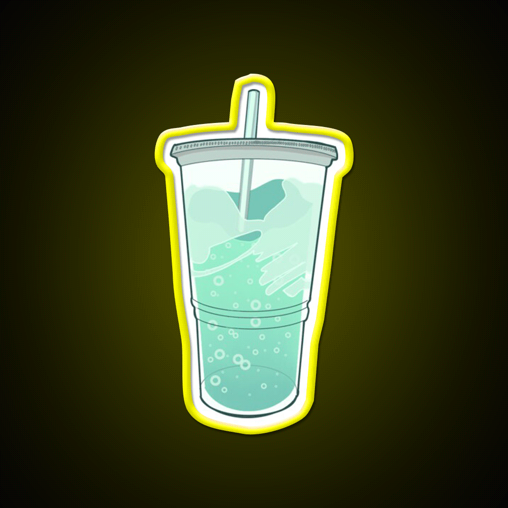 Baja Blast Fast Food Led Neon Sign For Burger Place Wall Art Rgb Color - Custom LED neon sign front view