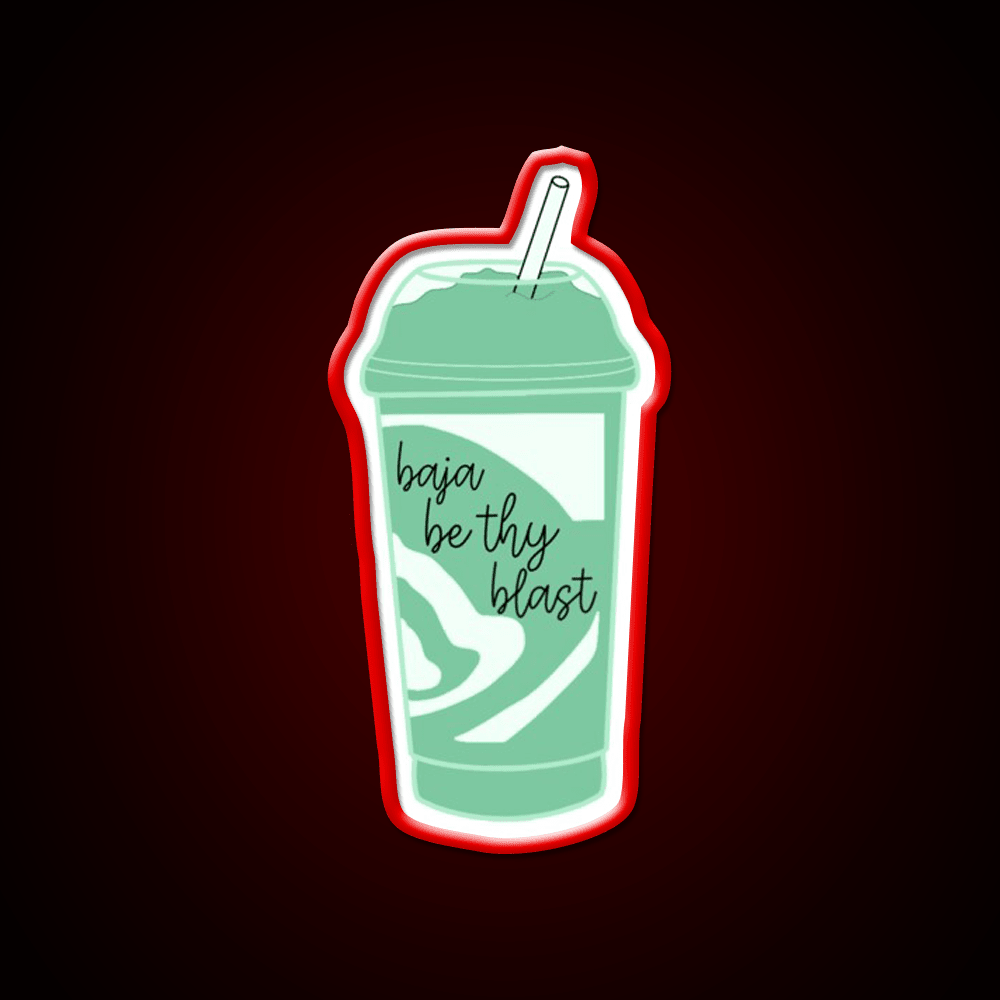 Baja Blast Fast Food Led Neon Sign For Burger Place Wall Decor Rgb Color - Shineneon