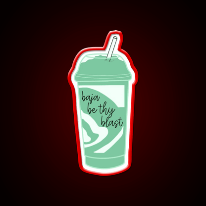 Baja Blast Fast Food Led Neon Sign For Burger Place Wall Decor Rgb Color - Shineneon