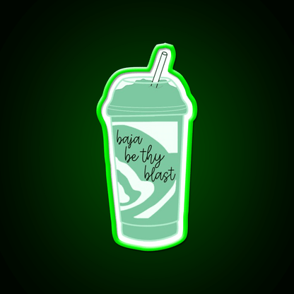Baja Blast Fast Food Led Neon Sign For Burger Place Wall Decor Rgb Color - Shineneon