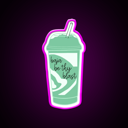 Baja Blast Fast Food Led Neon Sign For Burger Place Wall Decor Rgb Color - Shineneon