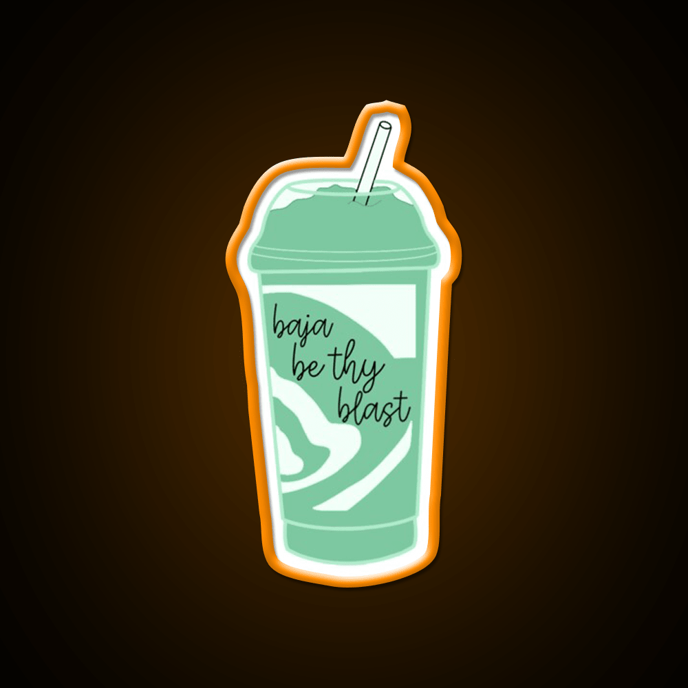 Baja Blast Fast Food Led Neon Sign For Burger Place Wall Decor Rgb Color - Shineneon