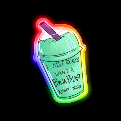 Baja Blast Freeze Fast Food Led Neon Sign For Burger Place Rgb Color - LED neon sign close-up detail