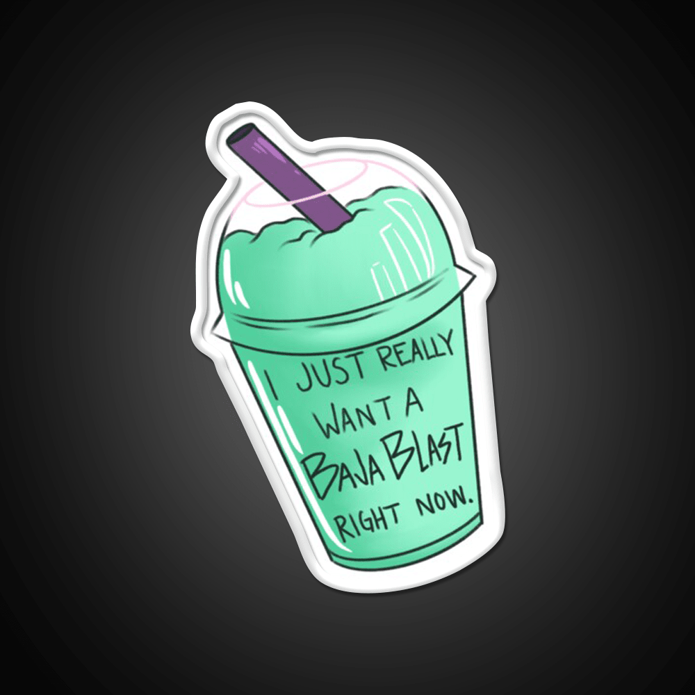 Baja Blast Freeze Fast Food Led Neon Sign For Burger Place Rgb Color - Shineneon