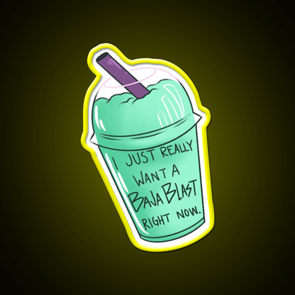 Baja Blast Freeze Fast Food Led Neon Sign For Burger Place Rgb Color - Shineneon