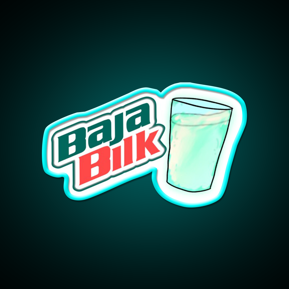 Baja Blast Milk Fast Food Led Neon Sign For Burger Place Rgb Color