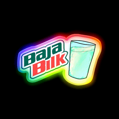 Baja Blast Milk Fast Food Led Neon Sign For Burger Place Rgb Color - LED neon sign close-up detail