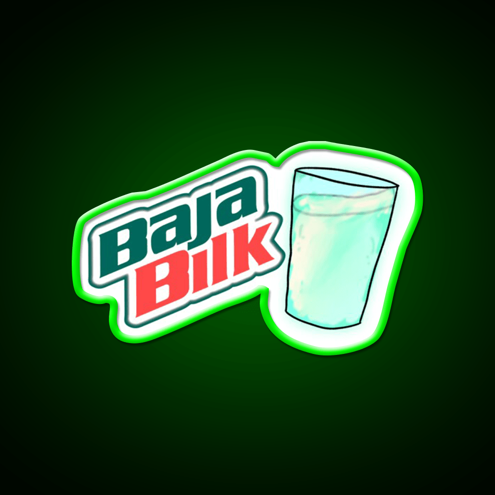Baja Blast Milk Fast Food Led Neon Sign For Burger Place Rgb Color - Shineneon