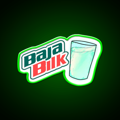 Baja Blast Milk Fast Food Led Neon Sign For Burger Place Rgb Color - Shineneon