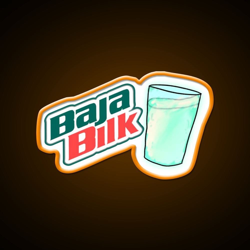 Baja Blast Milk Fast Food Led Neon Sign For Burger Place Rgb Color - Shineneon
