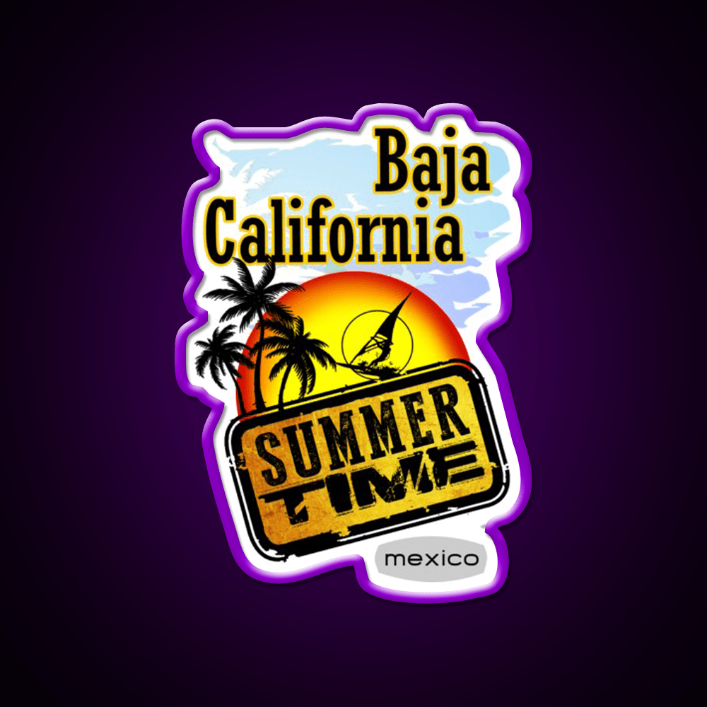 Baja California Mexico Party Drink Tequila Led Neon Sign Rgb Color - Shineneon