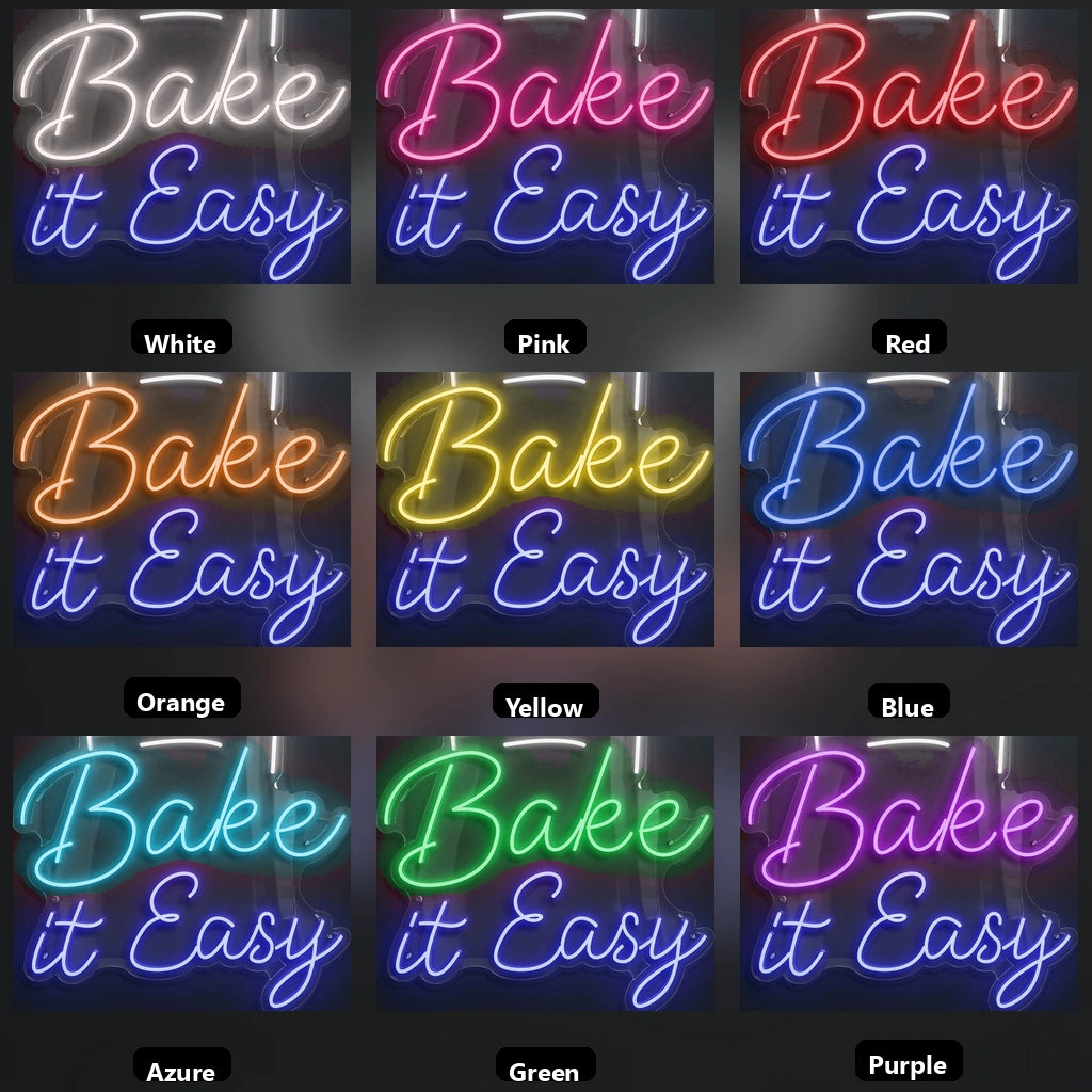 Bake It Easy Wall Decor LED Neon Sign - 05 Color Grid