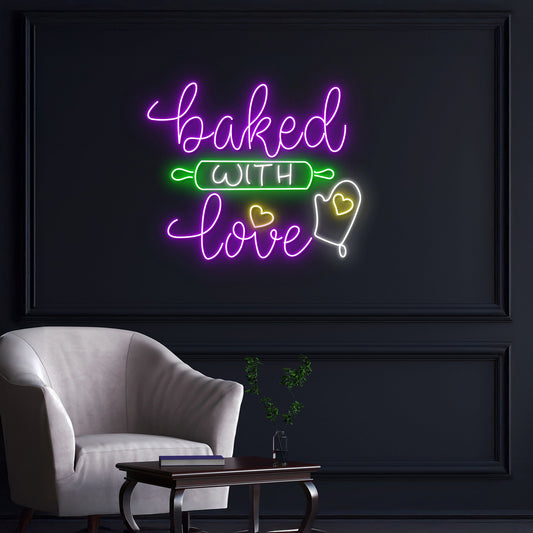 Bake With Love Neon Sign