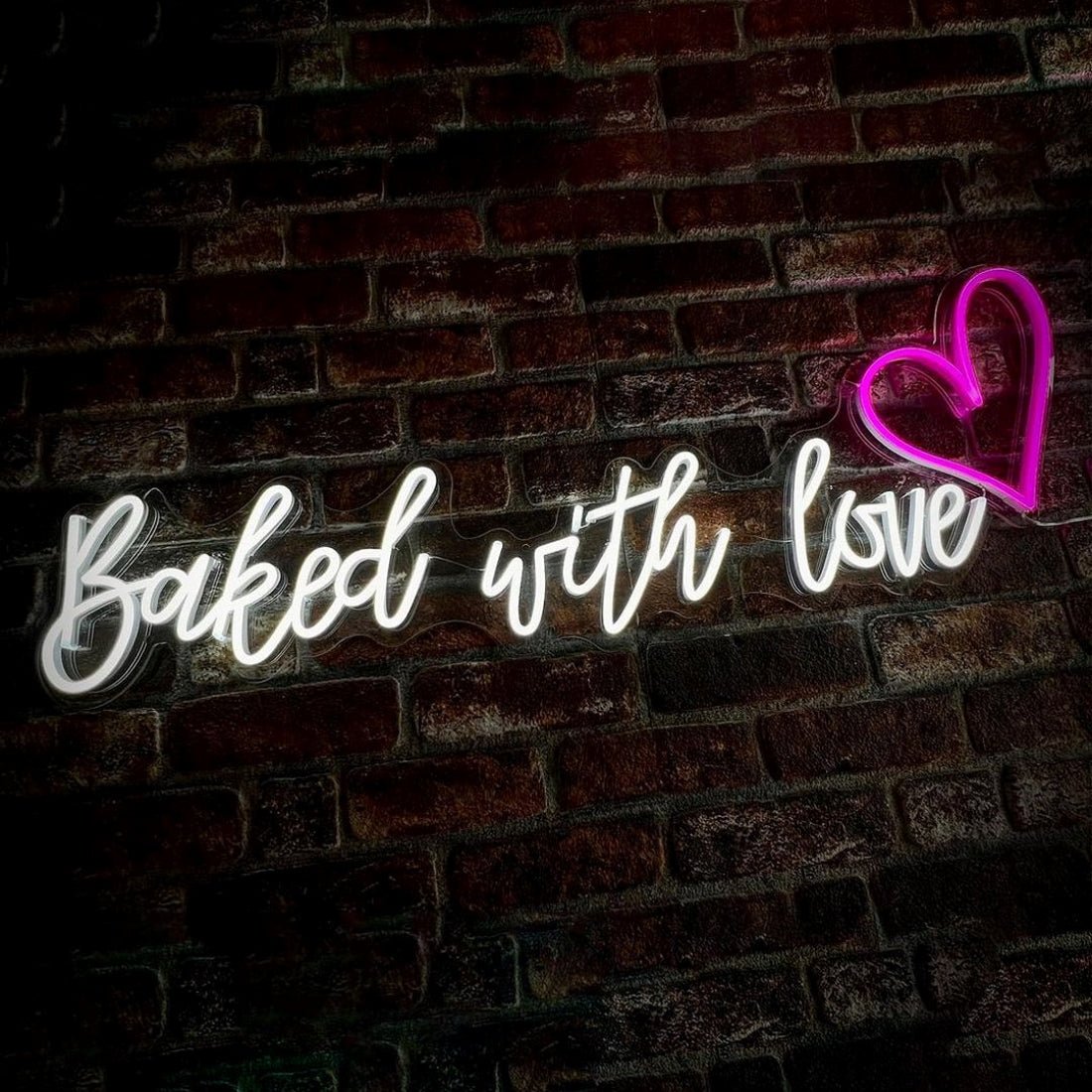 Baked With Love Heart Neon Signs Neon Lights Led Neon Signs For Room - Shineneon