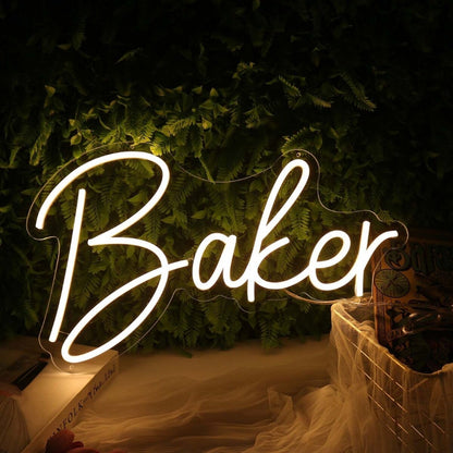 Baker Yellow Led Neon Sign - Shineneon