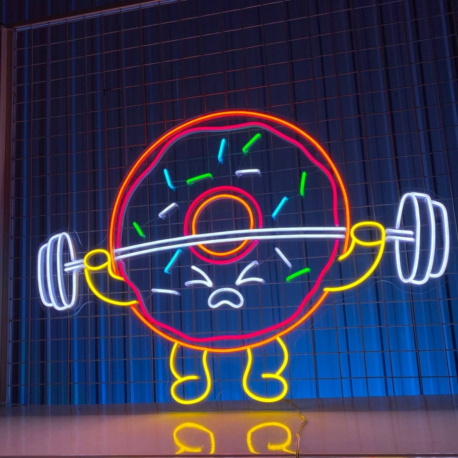 Bakery Home Or Gym Ambiance With The Donut And Dumbbell Led Neon Sign | Shineneon
