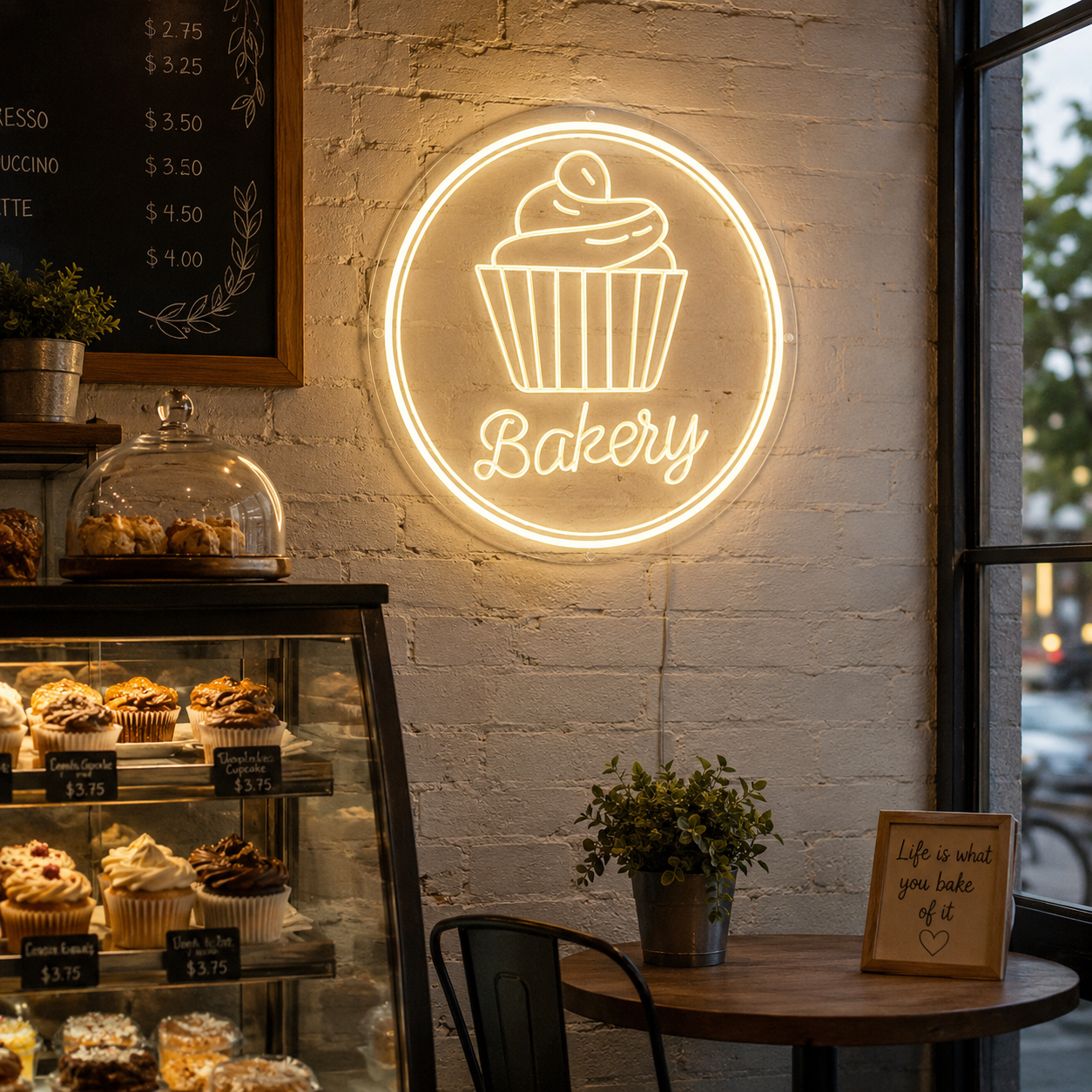 Bakery LED Neon Sign Bedroom Decor - 03 Real Lifestyle Scene