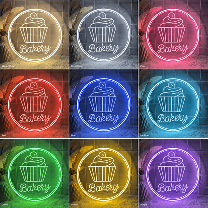 Bakery LED Neon Sign Bedroom Decor - 05 Color Grid