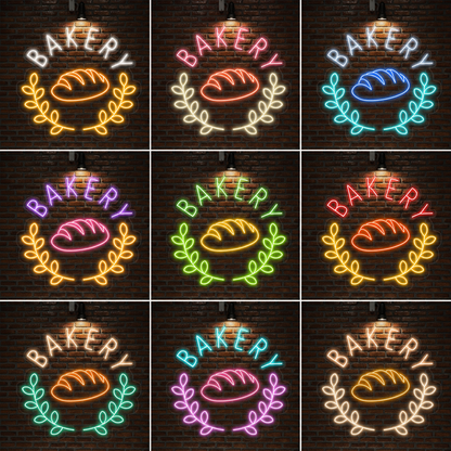 Bakery LED Neon Sign Home Wall Art - 05 Color Grid