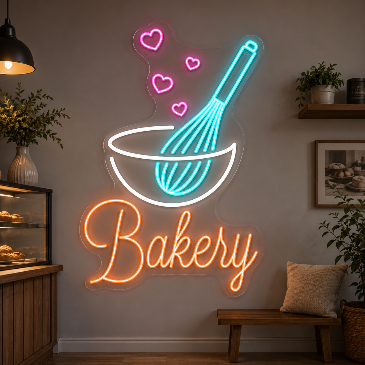 Bakery LED Neon Sign Living Room Decor - 04 Size Image